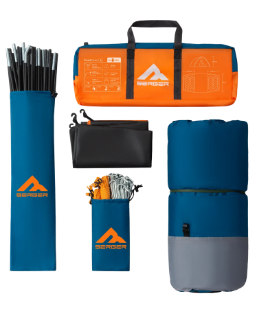 Палатка туристическая Berger Travel Forest 4 BTF244T-01. 4-местная, синий