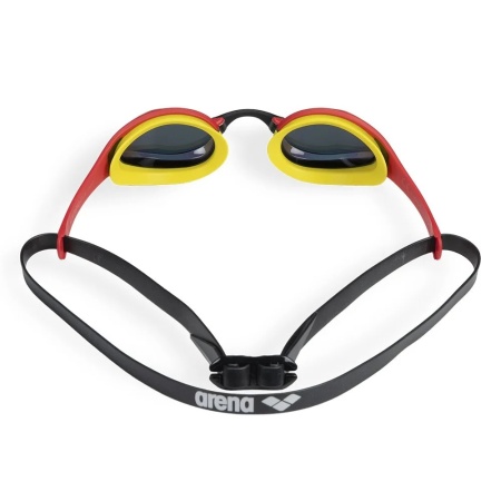 Очки для плавания Arena Cobra Ultra Swipe Mirror 002507-103, золотистые линзы, красный/черный