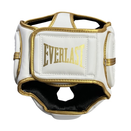 Шлем для бокса Everlast арт.102330, белый/золотистый