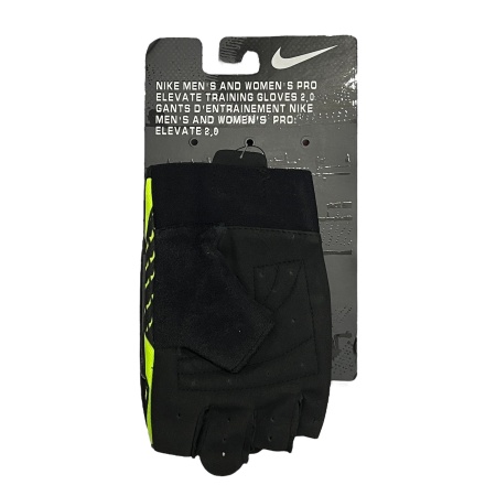 Перчатки для фитнеса Nike Pro Elevate Gloves 2.0 арт.8515, черный/салатовый