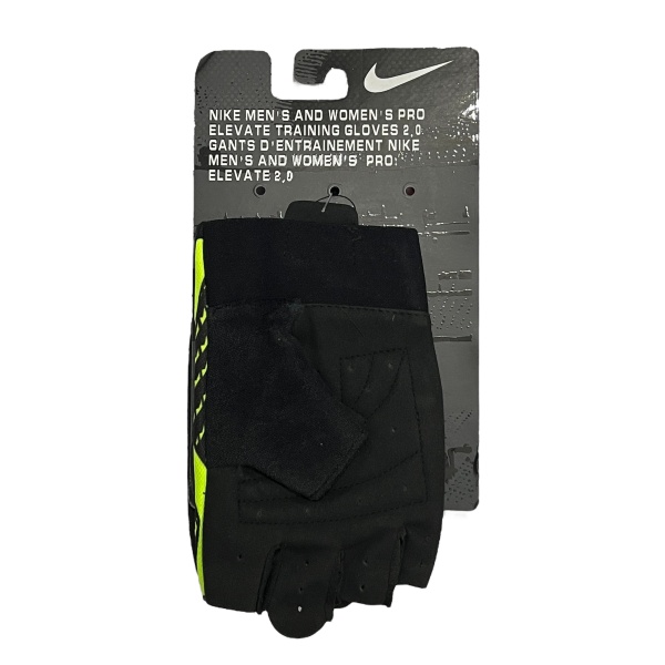 Перчатки для фитнеса Nike Pro Elevate Gloves 2.0 арт.8515, черный/салатовый
