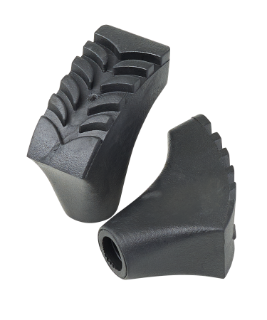 Наконечники на палки для скандинавской ходьбы Berger УТ-00020003/УТ-00010973, пара,  широкие, черный