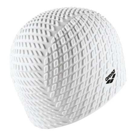 Шапочка для плавания Arena Bonnet Silicone 001914-201, для длинных волос, силикон, белый