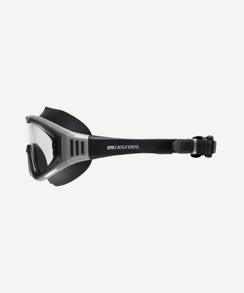 Очки-маска для плавания 25Degrees Immerse Black/Gray 25D25003, прозрачные линзы, черный/серый