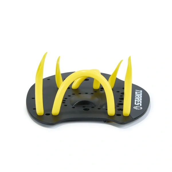 Лопатки для плавания Torres SWP112401BL, черный/желтый, разм. S