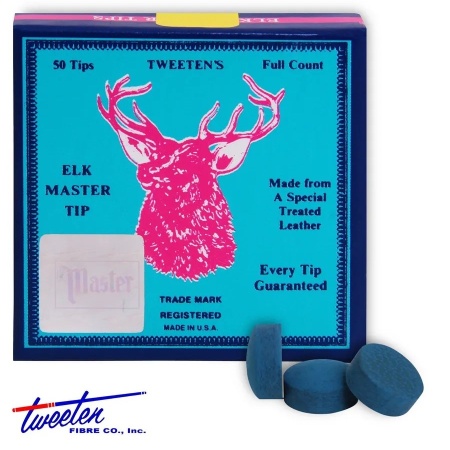 Наклейка (набойка) для кия бильярдного Elk Master Tip Tweeten's, 13 мм, синий