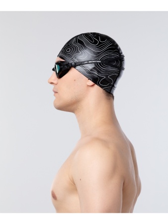 Шапочка для плавания 25Degrees Effect Black 25D22010A, комбинированный, черный