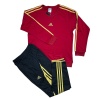 Костюм тренировочный детский Adidas, красный/желтый