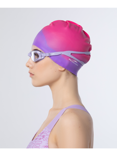Шапочка для плавания 25Degrees Relast Pink/Purple 25D21011A, силикон, розовый/фиолетовый