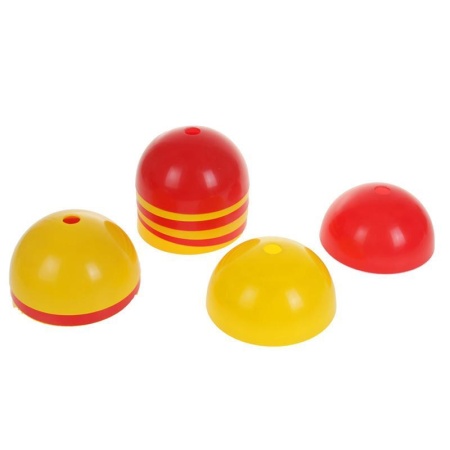 Фишки-набор для разметки поля У647, диам. 20 см, 10 шт., желтый, красный