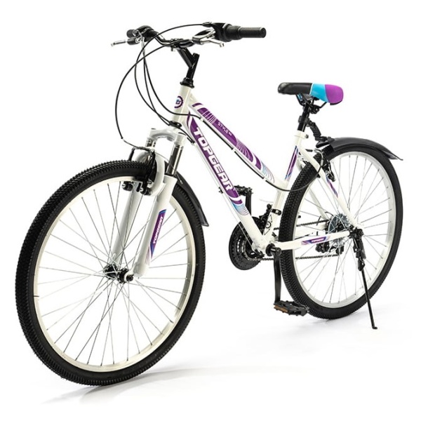 Велосипед Top Gear 26" Style арт. ВН26433К, рама 16", белый/фиолетовый