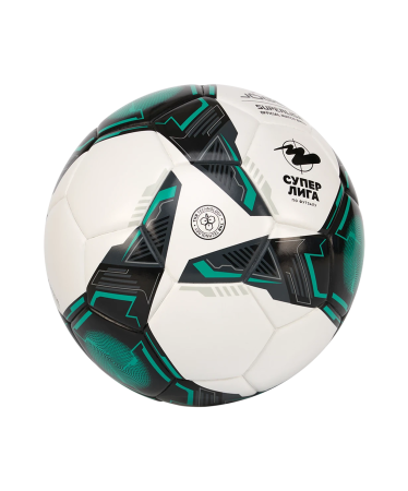 Мяч футзальный Jogel Superliga (ЦБ-00003839), разм. 4, белый/черный/зеленый