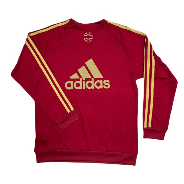 Костюм тренировочный детский Adidas, красный/желтый