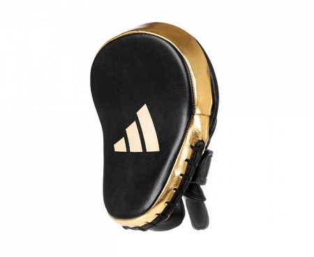 Лапы для бокса Adidas adiPFP01M, AdiStar Pro Speed MF Focus Pad, черный/золотой