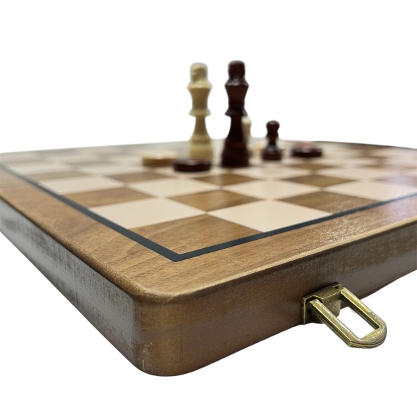 Шахматы-шашки Power Sports Magnetic Board C4501, разм. 390 х 390 мм, с чехлом, магнитные, дерево