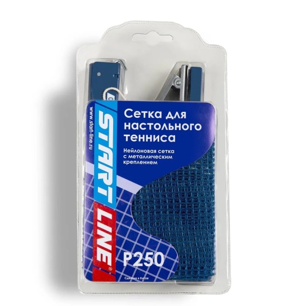 Сетка для настольного тенниса Start Line Clip P250, с метал. стойками, синий