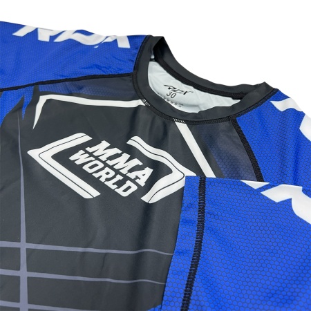 Рашгард 2 в 1 для MMA RDX MMA World 8506, футболка/шорты, синий