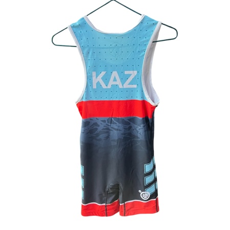 Туника для борьбы Merooj BOR27 Qazaqstan, черный/красный