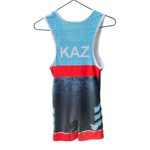 Туника для борьбы Merooj BOR27 Qazaqstan, черный/красный