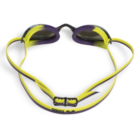 Очки для плавания Arena Python Mirror 1E763-122, фиолетовые линзы, желтый/фиолетовый