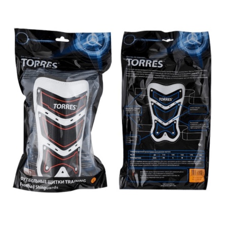 Щитки футбольные Torres Training FS1505, черный/белый