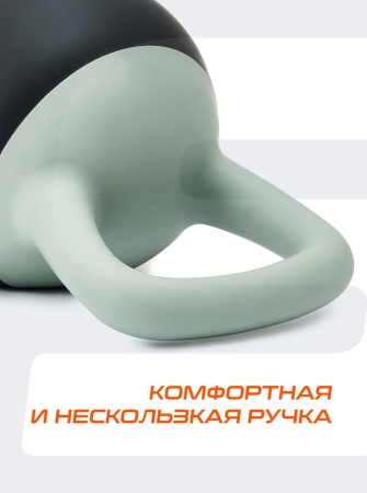 Гиря мягкая StarFit DB-601, 6 кг, ПВХ, серый/болотный