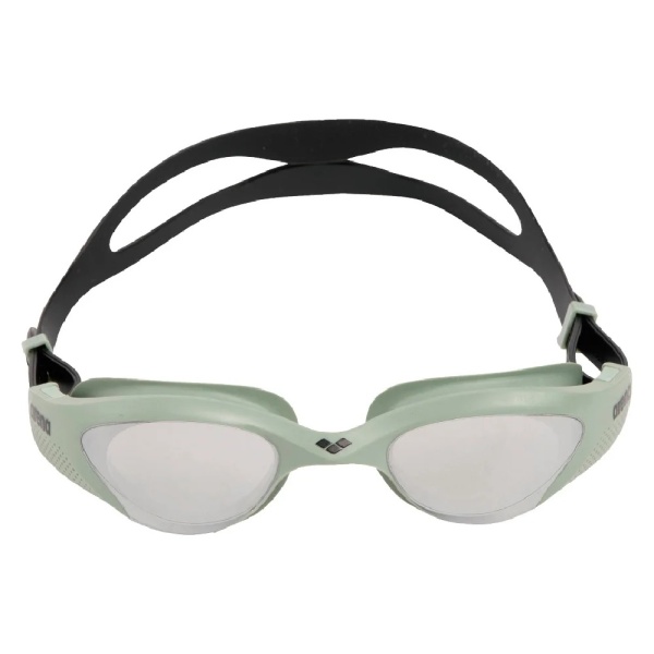 Очки для плавания Arena The One Mirror 003152-102, серебрянные линзы, зеленый/черный