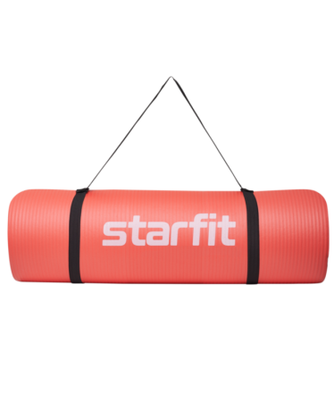 Коврик для йоги StarFit FM-301, NBR-каучук, 15 мм, разм. 183 х 61 см, коралловый