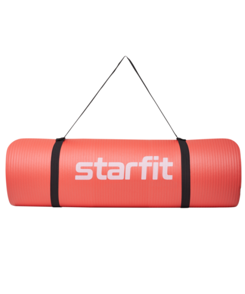 Коврик для йоги StarFit FM-301, NBR-каучук, 15 мм, разм. 183 х 61 см, коралловый
