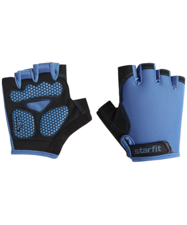 Перчатки для фитнеса StarFit WG-105, черный/синий