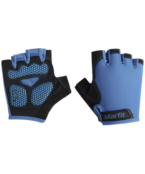 Перчатки для фитнеса StarFit WG-105, черный/синий