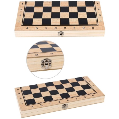 Шахматы 3 в 1 Xin Liye W3517, разм. 340 x 340 мм, дерево