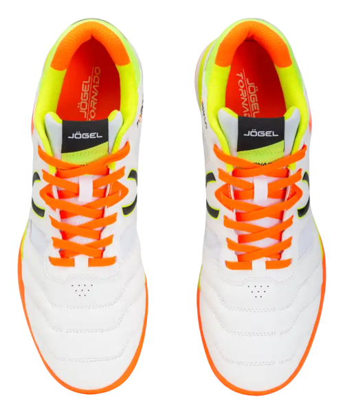 Футзалки Jogel Tornado 2.0 White/orange, белый/оранжевый