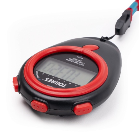 Секундомер Torres Stopwatch, SW-002, часы, будильник, дата, черный/красный