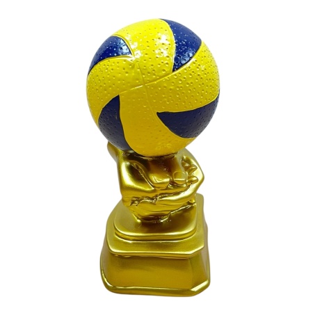 Статуэтка "Волейбольный мяч" арт. 4569, глина, 18 см, желтый/синий