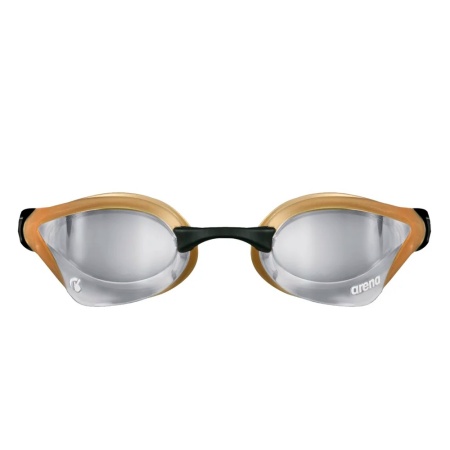 Очки для плавания Arena Cobra Core Swipe Mirror 003251-530, серебрянные линзы, черный/золотой