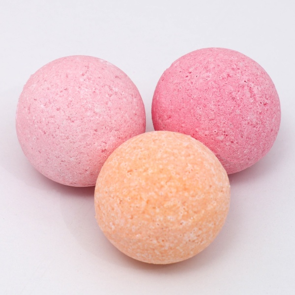 Набор бомбочек для ванны «8 марта: Для самой нежной» 9226057, 3 шт. по 40 г, пионы, клубника, ваниль