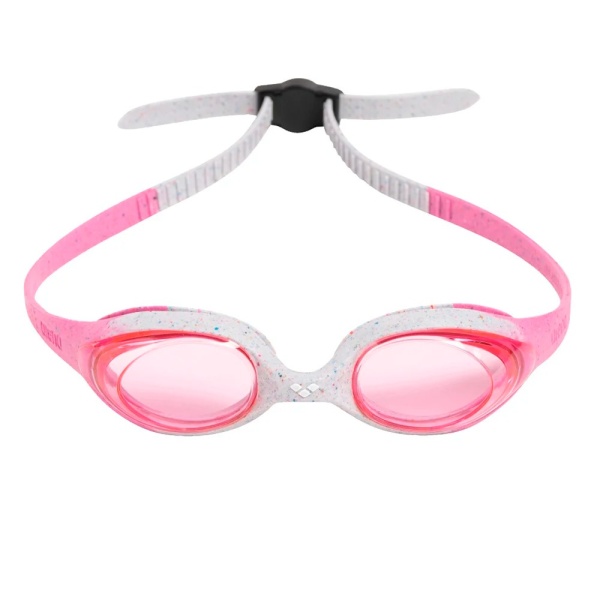 Очки для плавания детские Arena Spider JR 92338-902, розовые линзы, розовый/белый