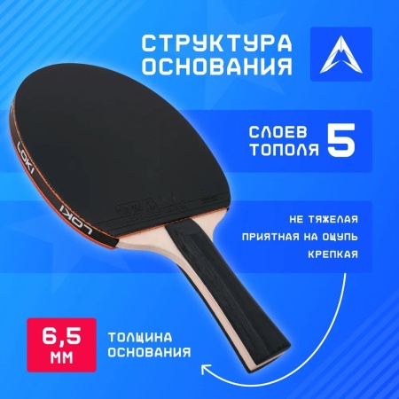 Набор для настольного тенниса Loki CM90 K1000, 2 ракетки, 2 шарика