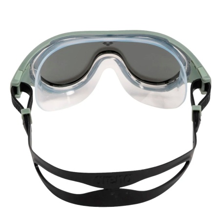 Полумаска для плавания Arena The One Mask Mirror 004308-102, серые линзы, зеленый/черный