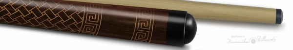 Кий бильярдный Dinamika Billiards Любительский 2-5-P/2-6-P Дракон, двухсоставный, венге/эбен