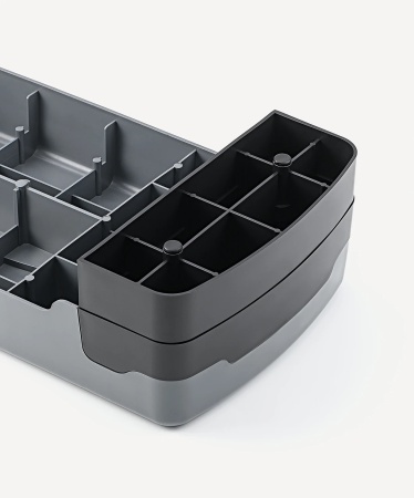 Степ-платформа StarFit SP-103, 2-х уровневая, разм. 67.5 х 28.5 х 15 см, серый/черный