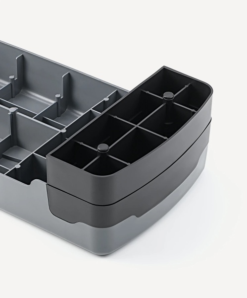 Степ-платформа StarFit SP-103, 2-х уровневая, разм. 67.5 х 28.5 х 15 см, серый/черный