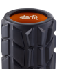 Ролик массажный StarFit FA-509, высокая жесткость, разм. 33 x 13.5 cм, черный/оранжевый