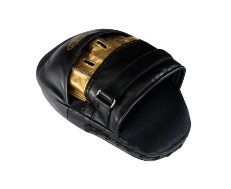 Лапы для бокса Adidas adiSBAC01 Training Curved Focus Mitt Short, черный/золотой