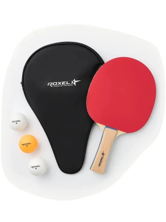 Набор для настольного тенниса Roxel Hobby Progress (ЦБ-00004521), 1 ракетка, 3 шарика, чехол