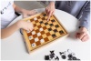 Шахматы и шашки демонстрационные мини магнитные арт. 04361, доска 370х370х25 мм