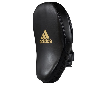 Лапы для бокса Adidas adiSBAC01 Training Curved Focus Mitt Short, черный/золотой