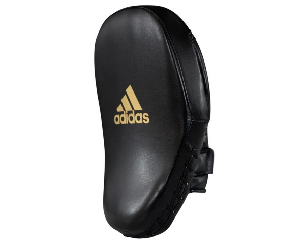 Лапы для бокса Adidas adiSBAC01 Training Curved Focus Mitt Short, черный/золотой