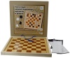 Шахматы и шашки демонстрационные мини магнитные арт. 04361, доска 370х370х25 мм